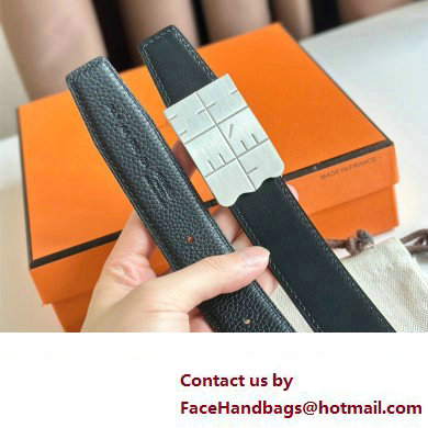 Hermes Typo belt buckle  &  Reversible leather strap 32 mm 01 2023